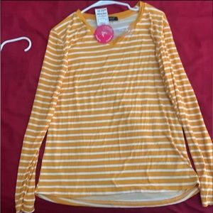 Yellow and white stripped shirt
